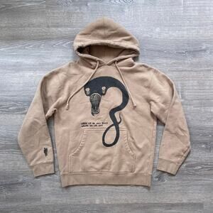 BILLIE EILISH When We Are All Asleep Tan Hoodie Small Sweatshirt Pullover Band